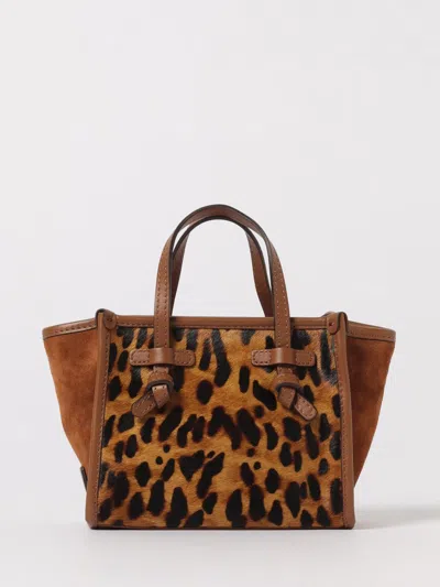 Gianni Chiarini Miss Marcella Mini Bag In Printed Leather In Brown