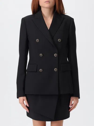 Dondup Black Doule-breasted Blazer In Black