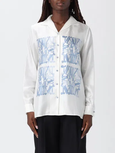 Max Mara Printed Shirt In White