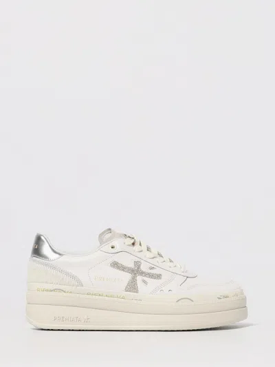 Premiata Panelled Sneakers In White
