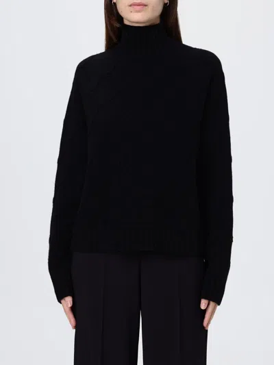 Elisabetta Franchi Black Jacquard Diamond Sweater In Black