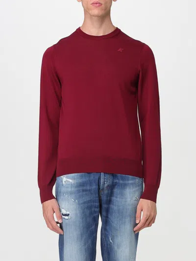 K-way Man Sweater Brick Size S Wool, Polyamide In Red