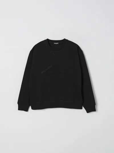 Dsquared2 Embossed-logo Sweatshirt In Black