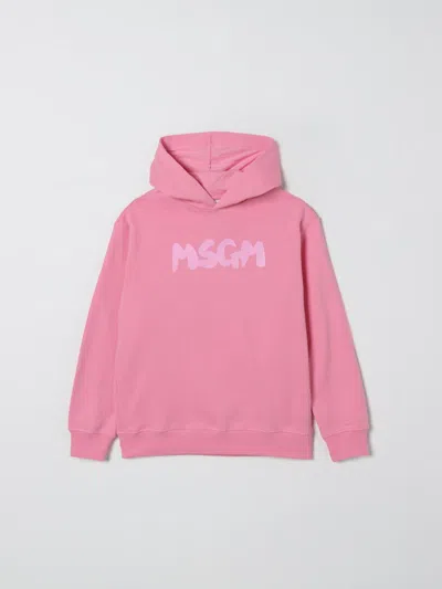 Msgm Logo-print Hooded Sweatshirt In Animal Print