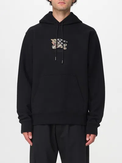 Burberry Simon Hoodie With Front Pocket And Hood In Animal Print