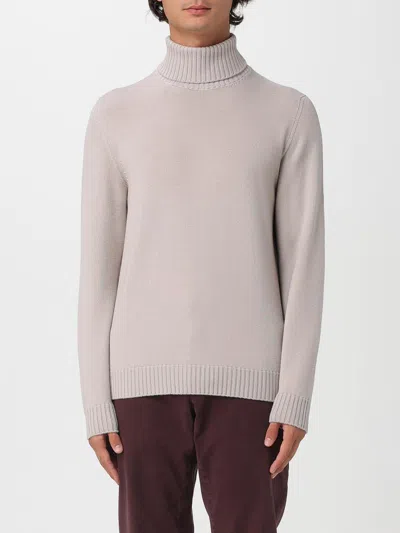 Drumohr Wool Turtleneck Sweater Long Sleeves In Gray