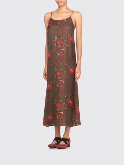Uma Wang Midi Dress "anaya" In Brown