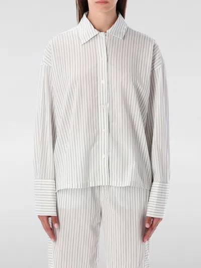 Calvin Klein Pinstripe Shirt In White