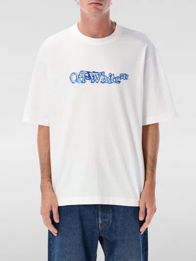 Off-white Cloudy Arrow Skate Cotton T-shirt In White