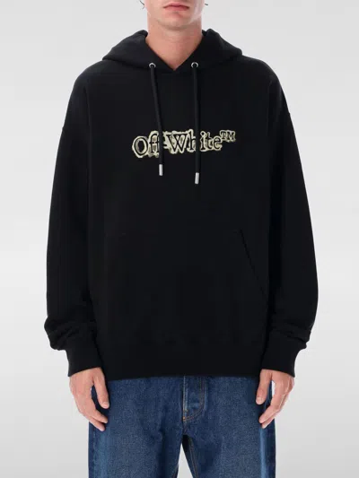 Off-white Black Skate Cloudy Arrow Hoodie In Animal Print