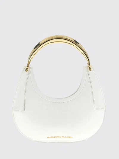 Elisabetta Franchi Logo-plaque Shoulder Bag In White