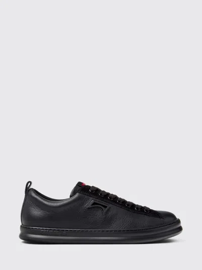 Camper Runner Lace-up Leather Sneakers In Black
