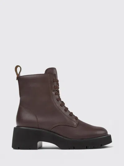 Camper Milah Lace-up Platform Bootie In Brown