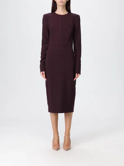 Victoria Beckham Dress Victoria  Woman Color Mahogany In Brown