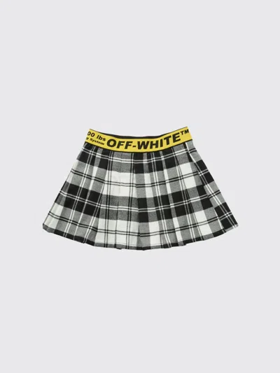 Off-white Diagonal Checked Flannel Skirt In Multi