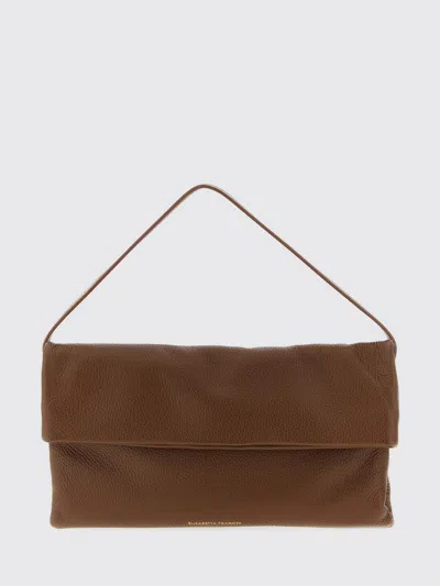 Elisabetta Franchi Signature Shoulder Bag Top Handle In Brown