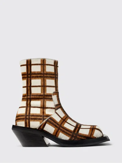 Camperlab Quetal Checked Ankle Boots In Multi