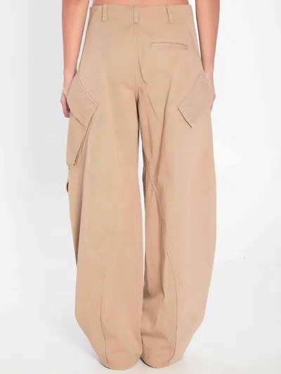 Alaïa Alaia Women Rounded Cargo Trousers In Nude