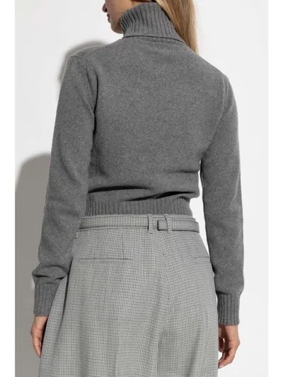 Ami Alexandre Mattiussi Ami Paris Slim Tonal Adc Sweater Clothing In Gray