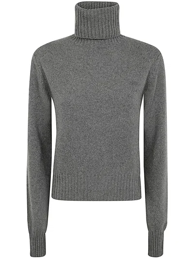 Ami Alexandre Mattiussi Ami Paris Slim Tonal Adc Sweater Clothing In Gray