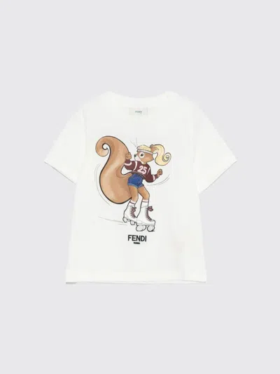 Fendi Squirrel-print T-shirt In White
