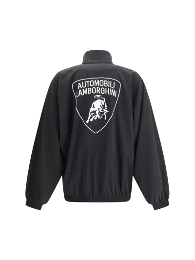 Balenciaga Gender Inclusive Oversize Cocoon Kick Technical Ripstop Windbreaker In Black