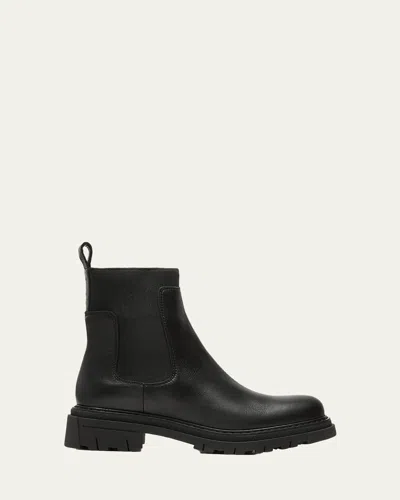 La Canadienne Darren Leather Extended-elastic Chelsea Boots In Black