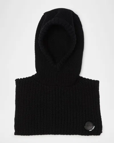 Moncler Genius Moncler X Ee72 Black Wool Balaclava In Black