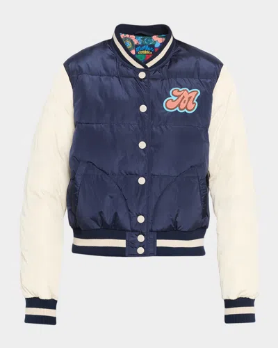 Mother Pillow Talk Letterman Jacket In Multi