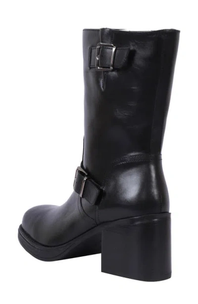 Kenneth Cole Janice Block Heel Engineer Boot In Black