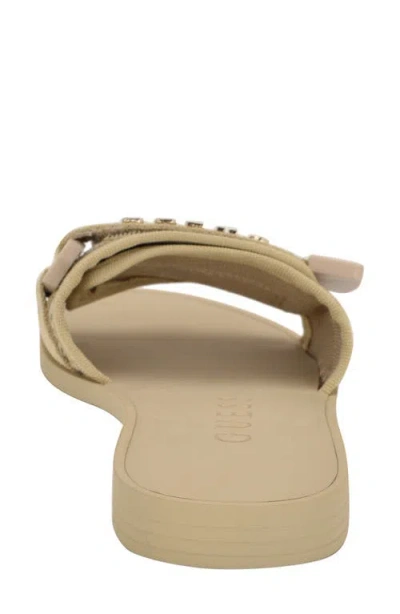 Guess Women's Elyze Quattro G Slip-on Slide Flat Sandals In Brown