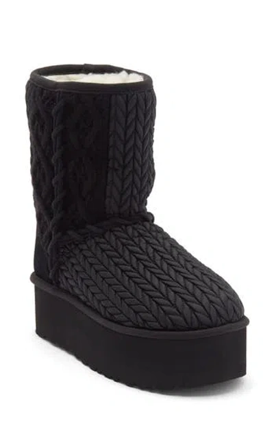Ugg ® Classic Short Villa Knit Platform Boot In Animal Print