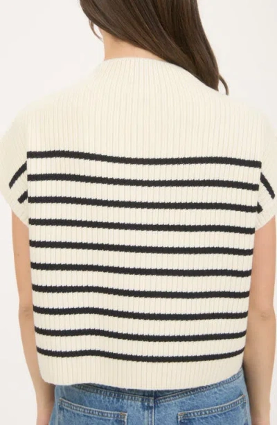 Blu Pepper Mock Neck Pullover Sweater In White