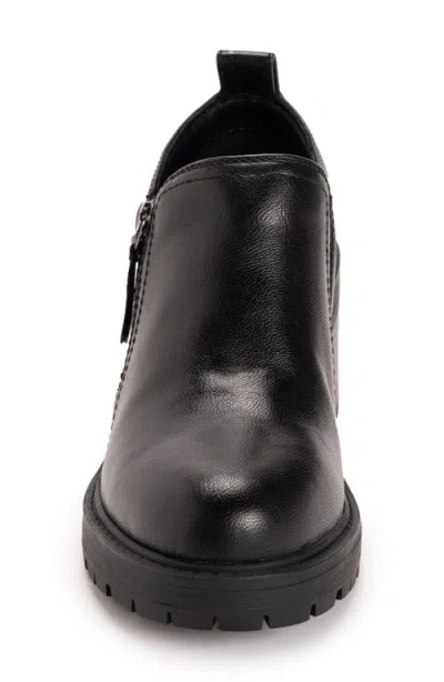 Muk Luks Lainey Side Zip Bootie In Black