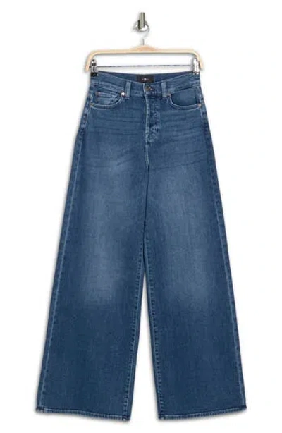 7 For All Mankind 7 For All Man Kind Blue Five-pocket Styling Button Fly In Blue