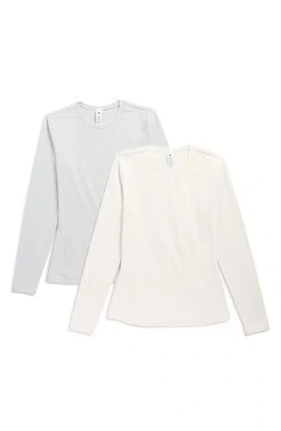 Yogalicious Ultra Lush Zena 2-pack Fitted Long Sleeve T-shirts In Multi