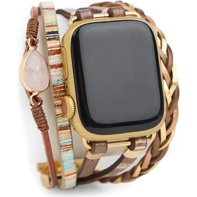 Saachi Crystal Boho Apple Watch® Watchband In Gold