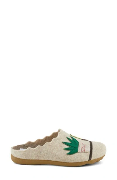 Flexus By Spring Step Happycactus Slide Slipper In Neutral
