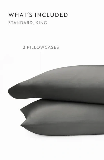 Homespun Set Of 2 Pillowcases In Gray