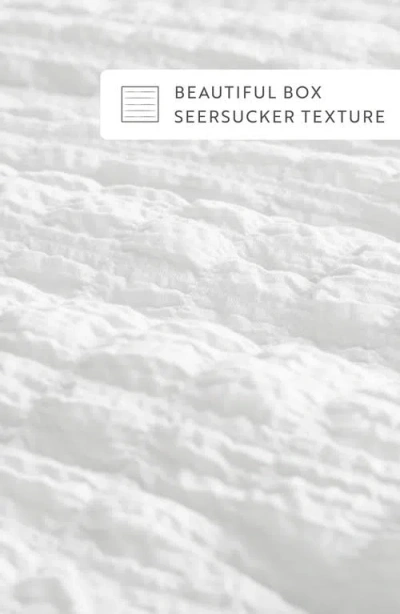 Homespun Seersucker Textured 3-piece Comforter Set In White