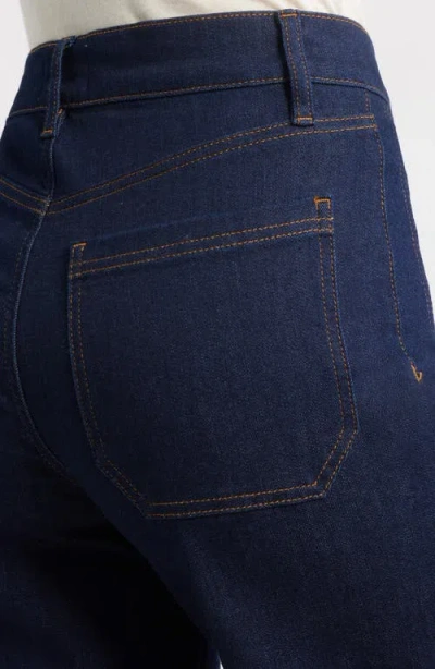 Frame Women's The Anchor High-rise Wide Jeans In Navy Raw Fray In Blue