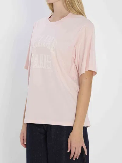 Celine Crew Neck T-shirt In Pink