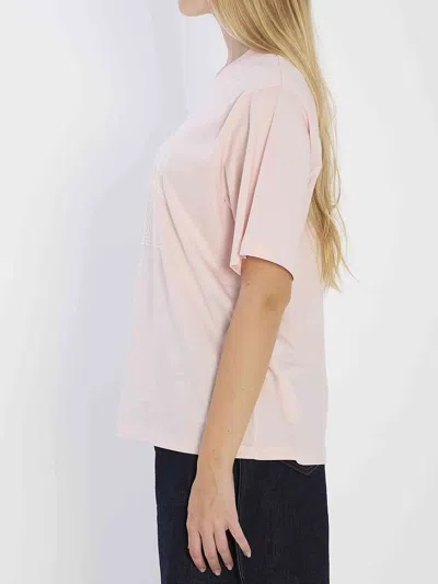 Celine Crew Neck T-shirt In Pink