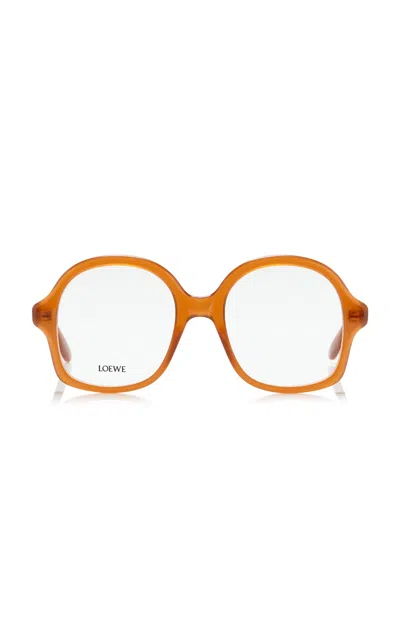 Loewe Round-frame Acetate Glasses In Orange