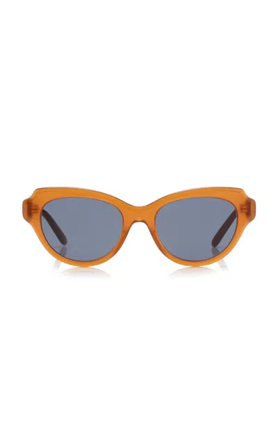 Loewe Womens Camel Gsliessx01 Cat-eye Frame Acetate Sunglasses In Brown