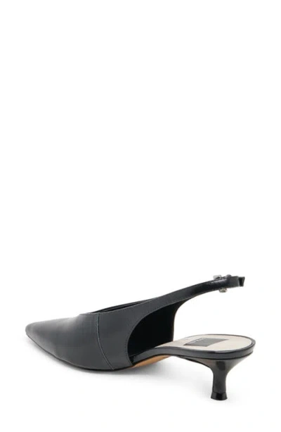 Dolce Vita Alenna Slingback Pointed Toe Kitten Heel Pump In Animal Print
