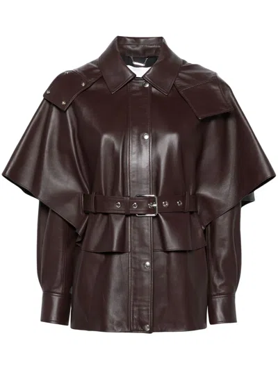 Chloé Belted Leather Jacket - Women's - Cotton/lamb Skin/silk