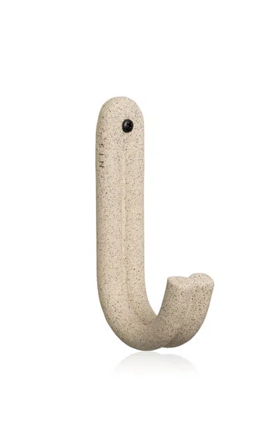 Sin Ceramic Leggy Curl Ceramic Stoneware Wall Hook In Neutral