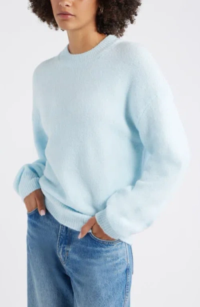 Open Edit Cozy Crewneck Sweater In Blue