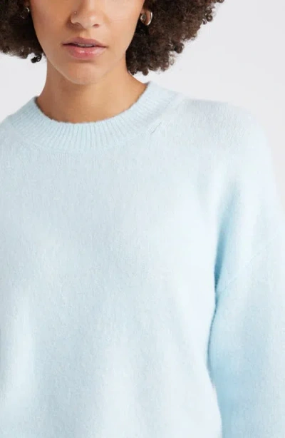 Open Edit Cozy Crewneck Sweater In Blue
